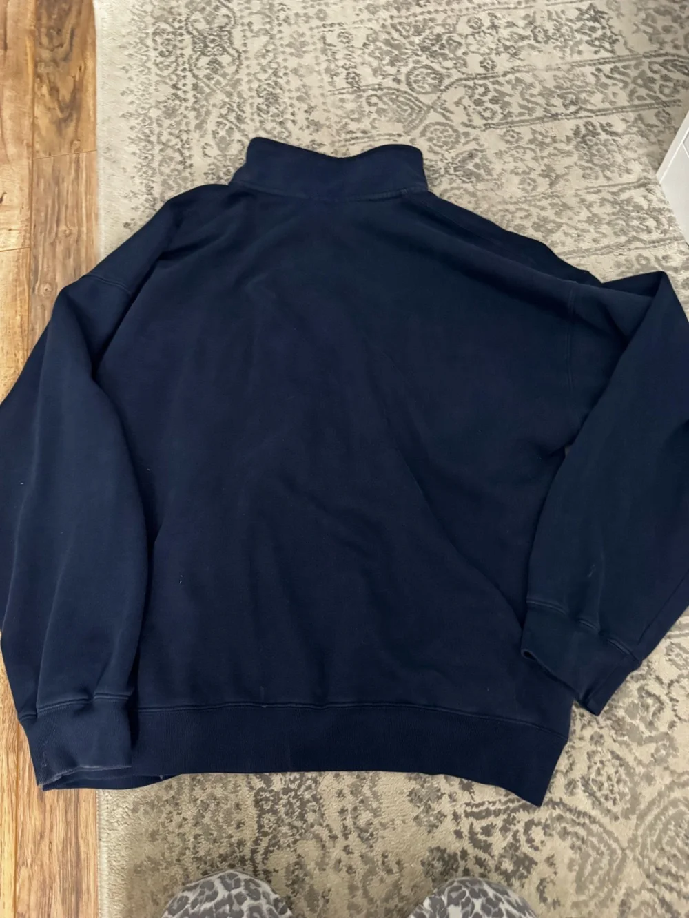 Navy USA Quarter Zip Sweatshirt